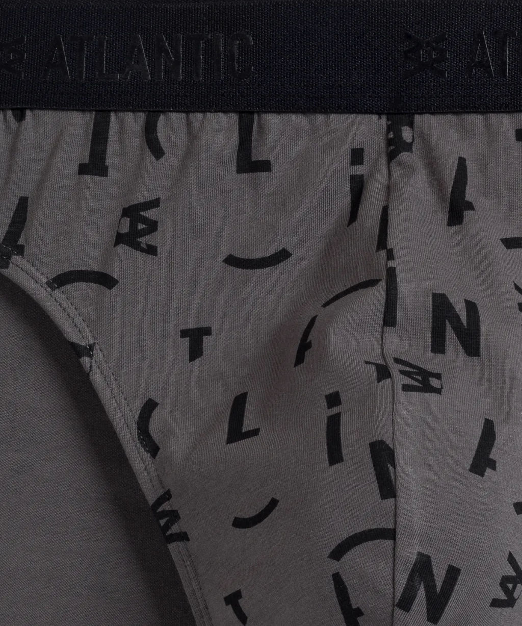 ATLANTIC 3MP-161 Трусы спорт Fashion - набор 3 шт. темно-зеленый + черный + графитовый  фото 7