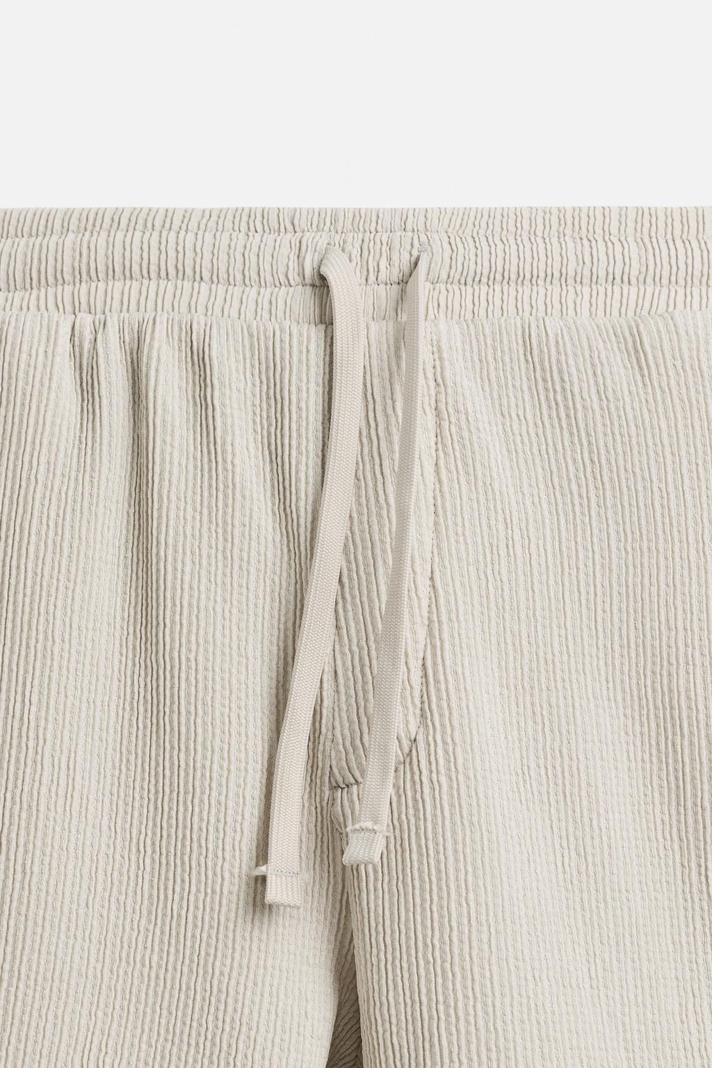 IRREGULAR TEXTURED BERMUDA SHORTS - Zara фото 8