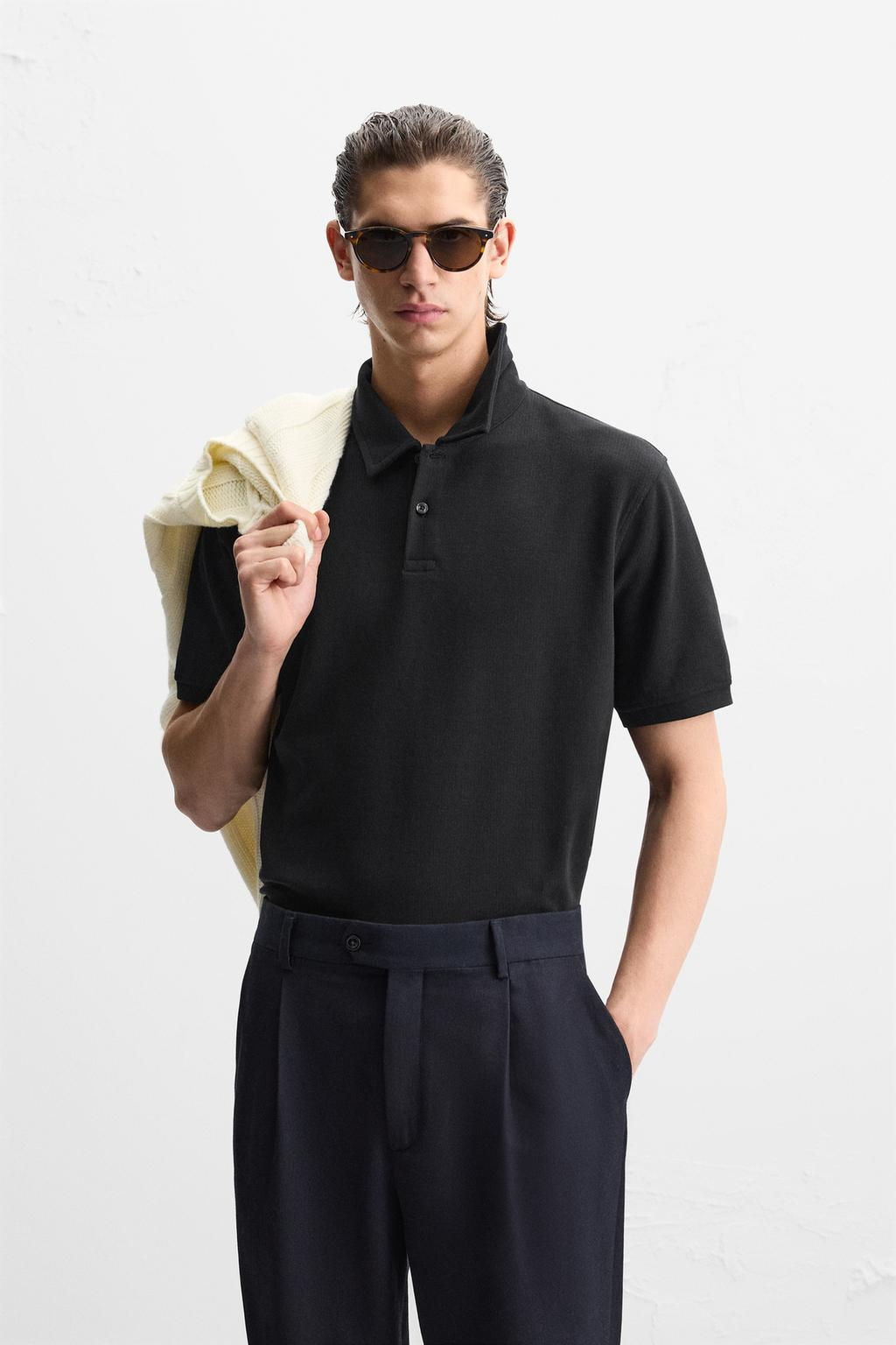 TEXTURED POLO SHIRT - Zara фото 18