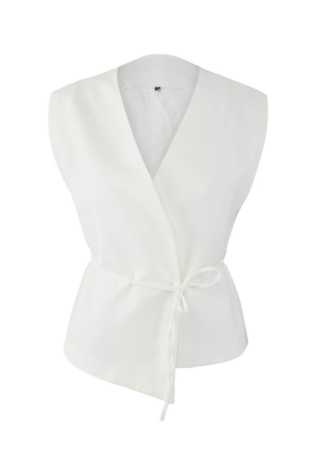 Beyaz Ince Kusakl? Kruvaze Kapama Dokuma Yelek TWOAW26YE00024 - Trendyolmilla фото 5