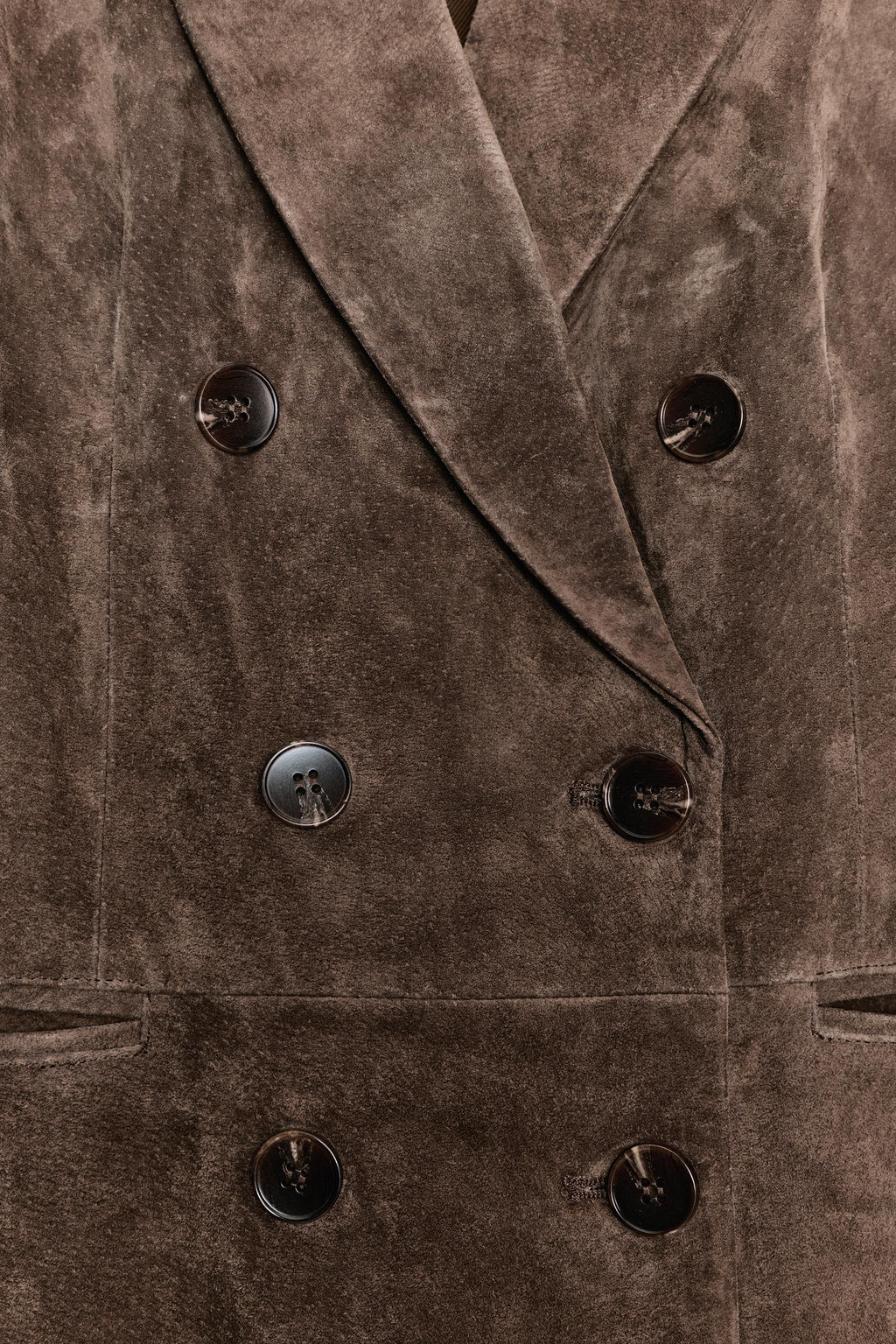100% LEATHER DOUBLE-BREASTED BLAZER - Zara фото 7
