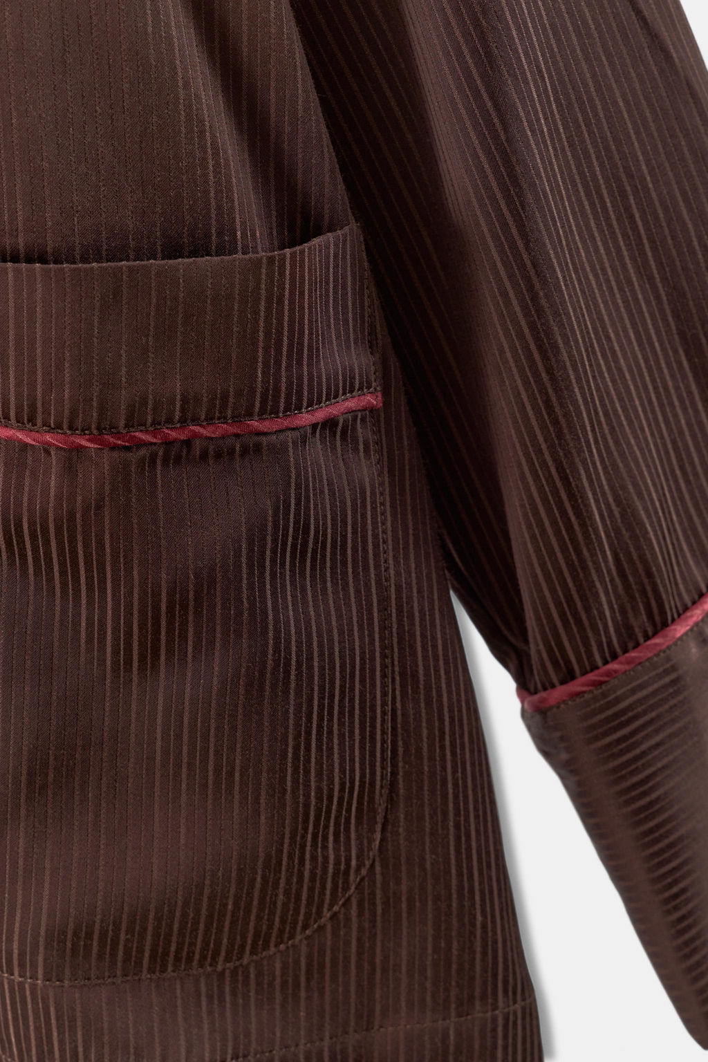 CONTRAST STRIPED PYJAMA SHIRT - Zara фото 8