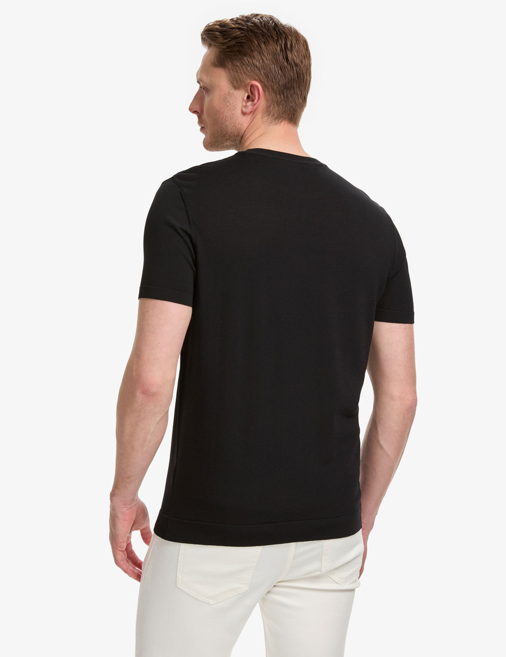Siyah Slim Fit Bisiklet Yaka Triko Ti__rt