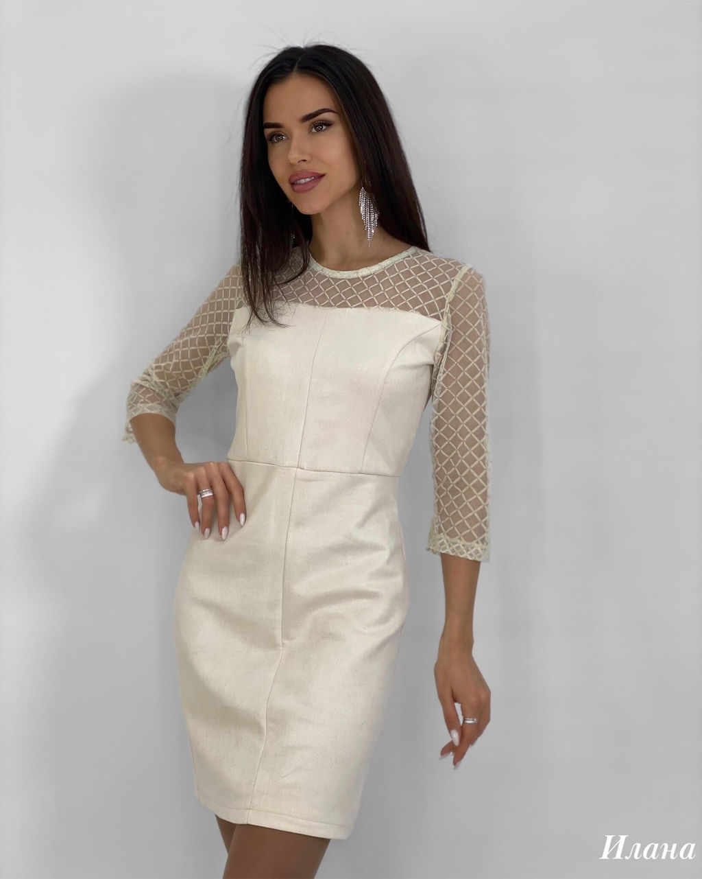 Платье Илана (молочный) - Nadi bordo фото 2