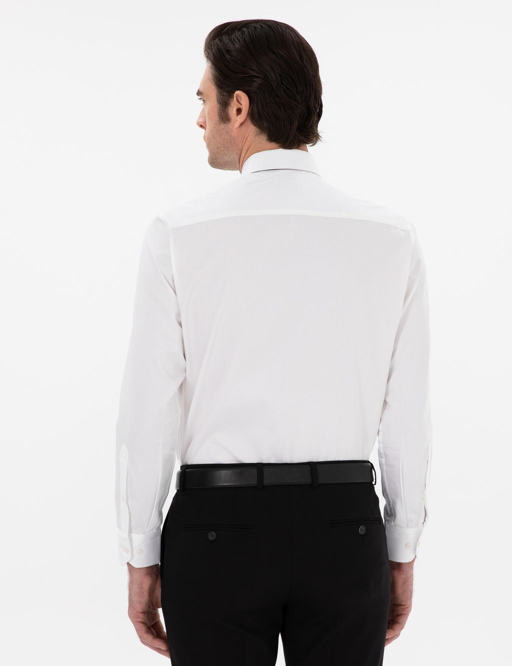 Белая стройная рубашка с длинным рукавом. - Cacharel фото 5