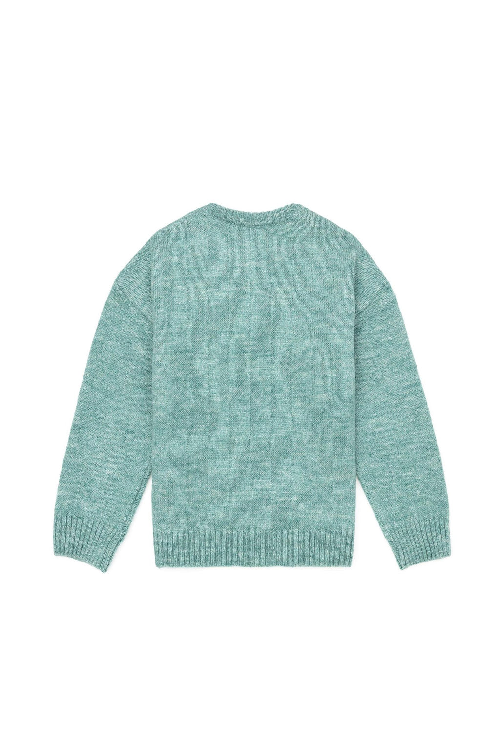Мятный меланжевый свитер для девочки - U.s. polo assn фото 2