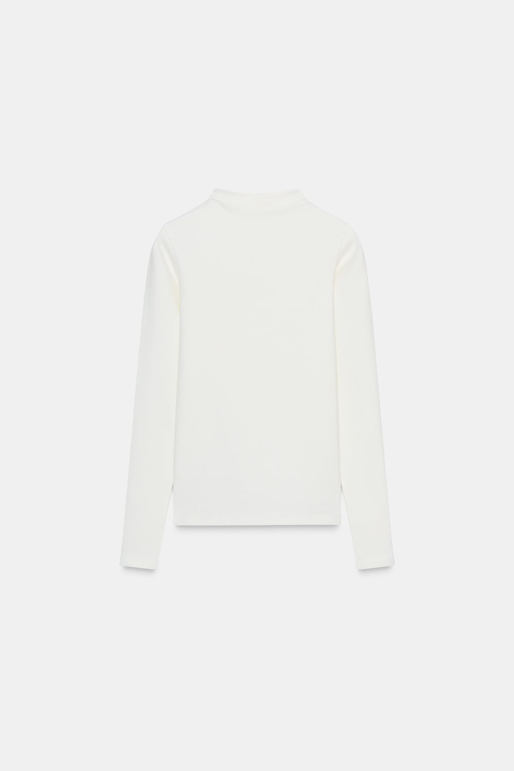 CAMISETA CUELLO ALTO / Blanco roto