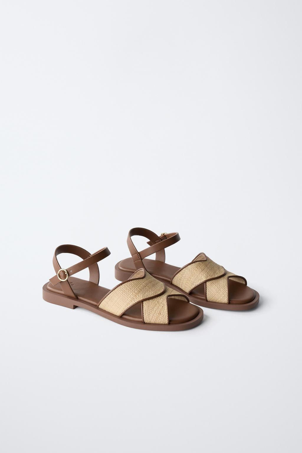 RAFFIA-EFFECT SANDALS - Zara фото 2