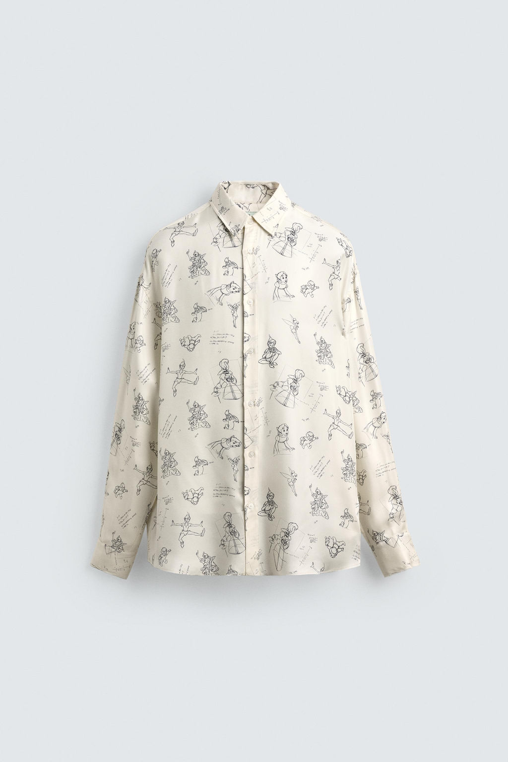 SILK - VISCOSE PETER PAN CHARACTERS SHIRT HARRY LAMBERT FOR ZARA фото 7