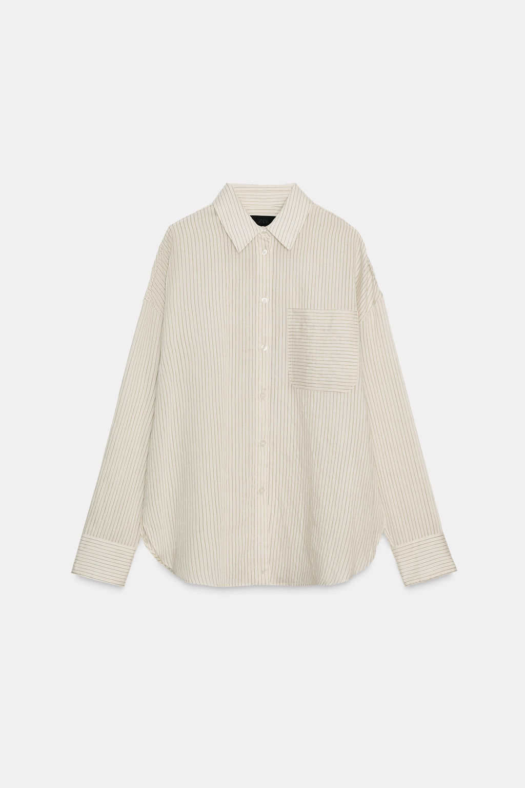 ZW COLLECTION STRIPED FLOWING SHIRT - Zara фото 8