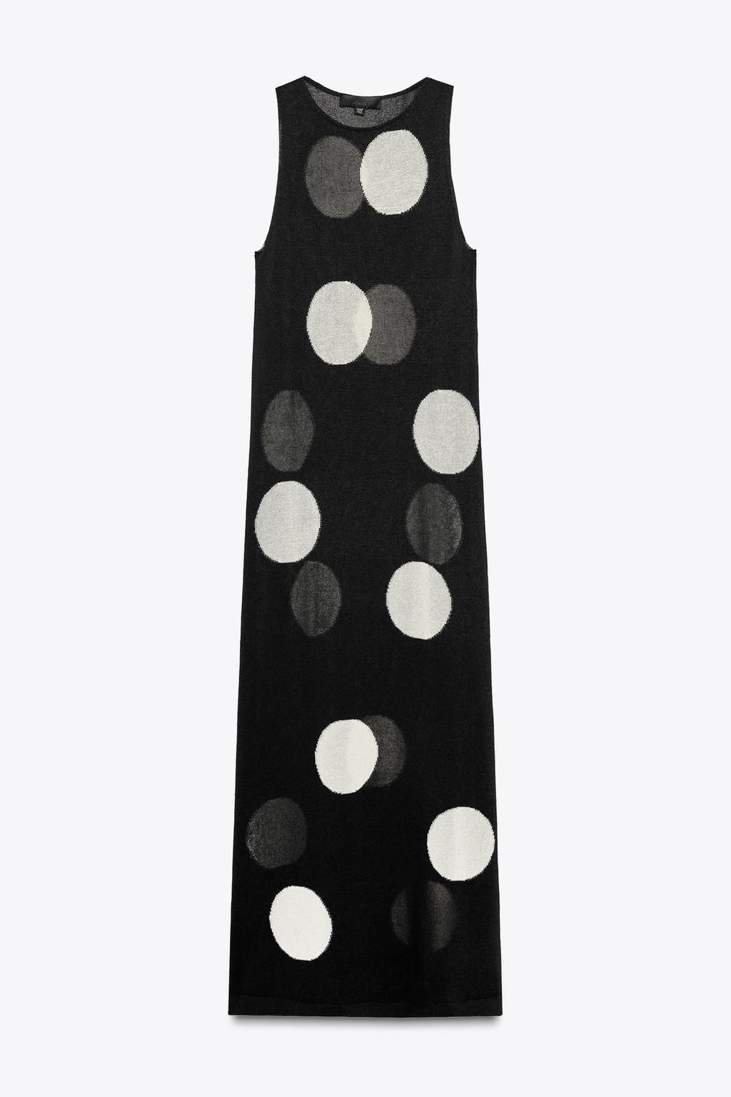 LONG POLKA DOT KNIT DRESS - Zara фото 2