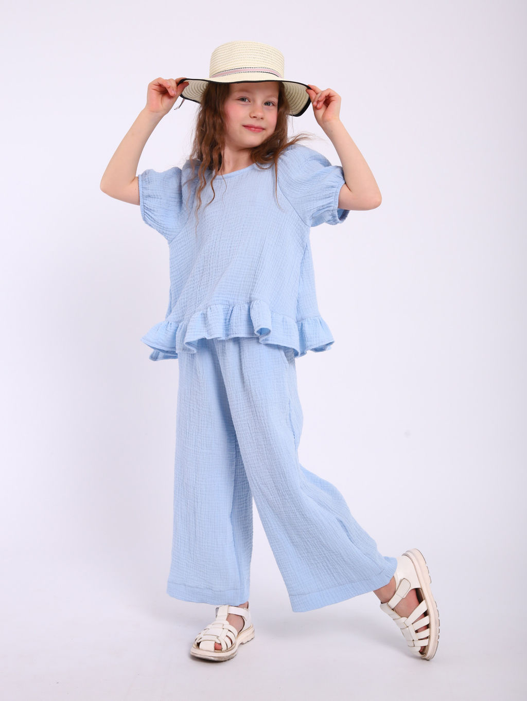 Костюм Пикми муслин белый, КМ-196-3 - От егорки до егора фото 14