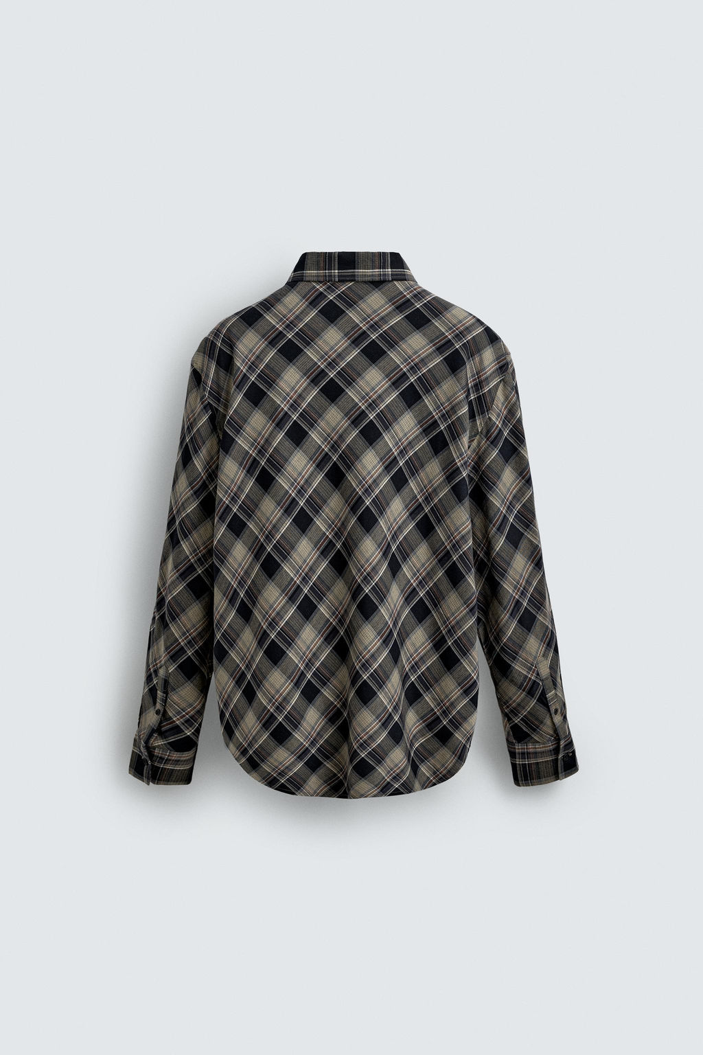 Рубашка Zara в клетку серая