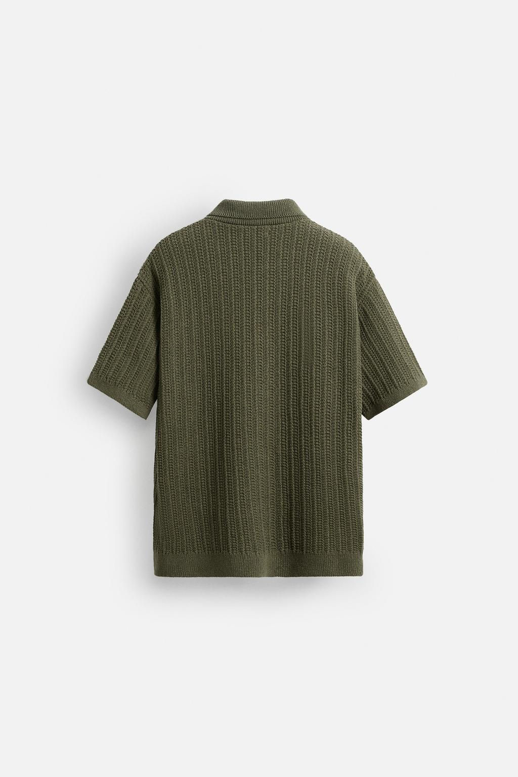 TEXTURED KNIT SHIRT - Zara фото 9