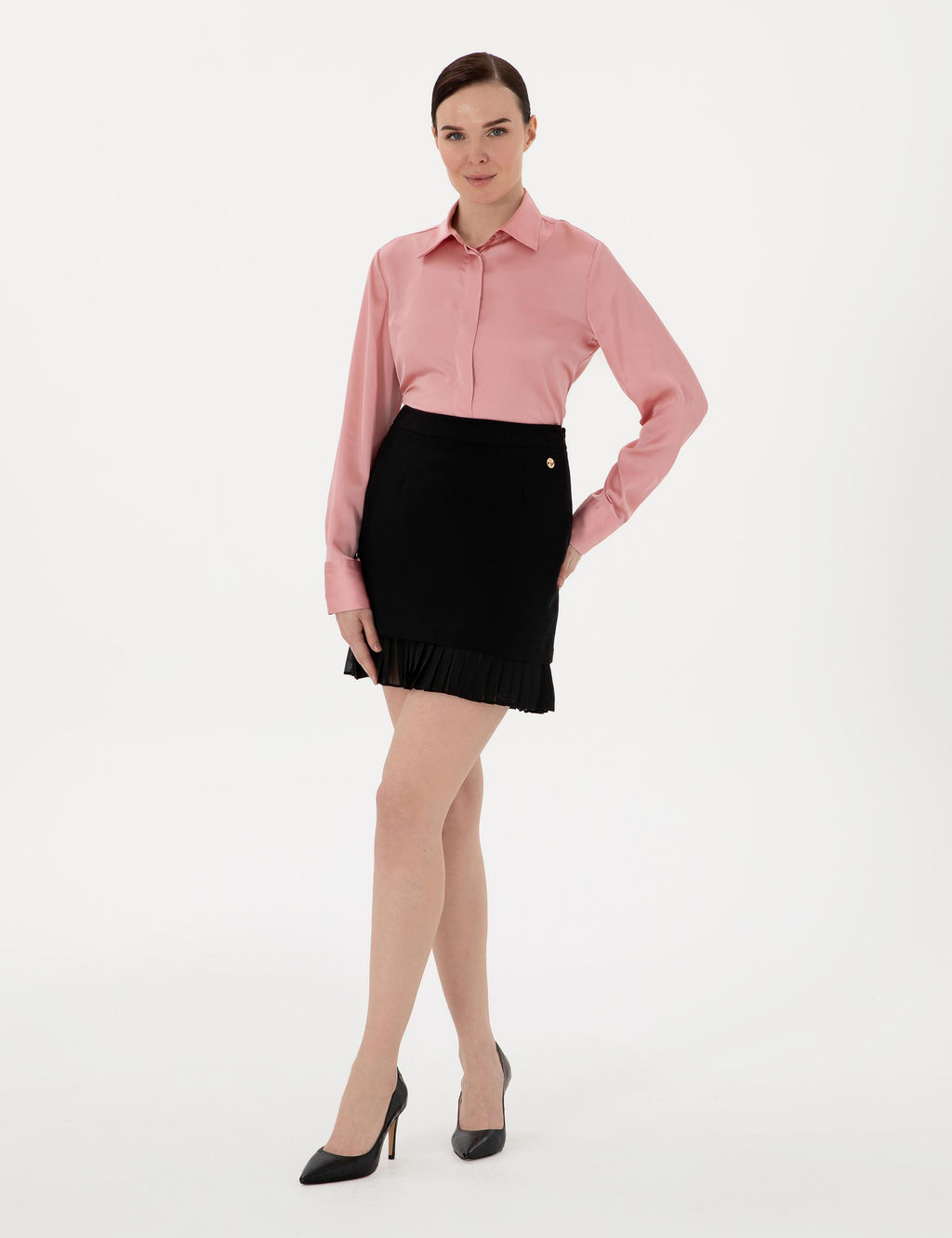 Pudra Comfort Fit Uzun Kollu G_mlek