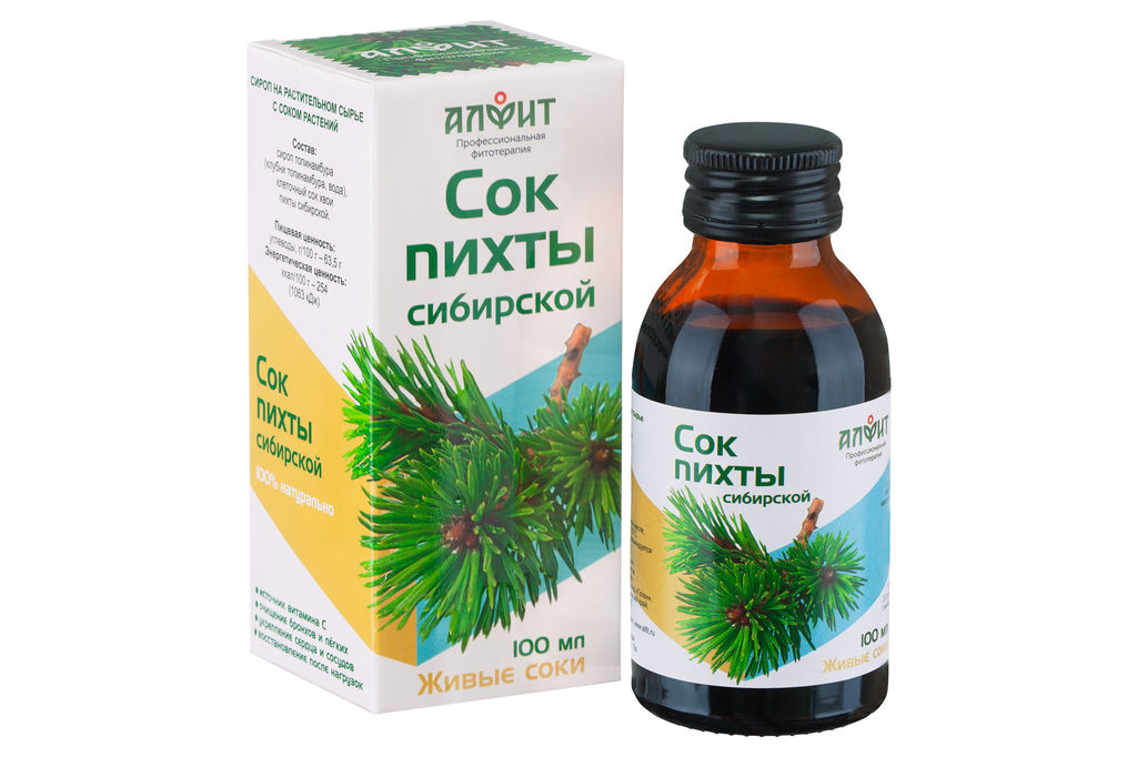 Сок пихты сибирской 100 мл Алфит 7128