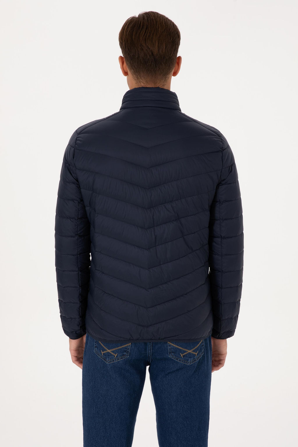 Erkek Lacivert Mont Sepette S_rpriz _ndirim