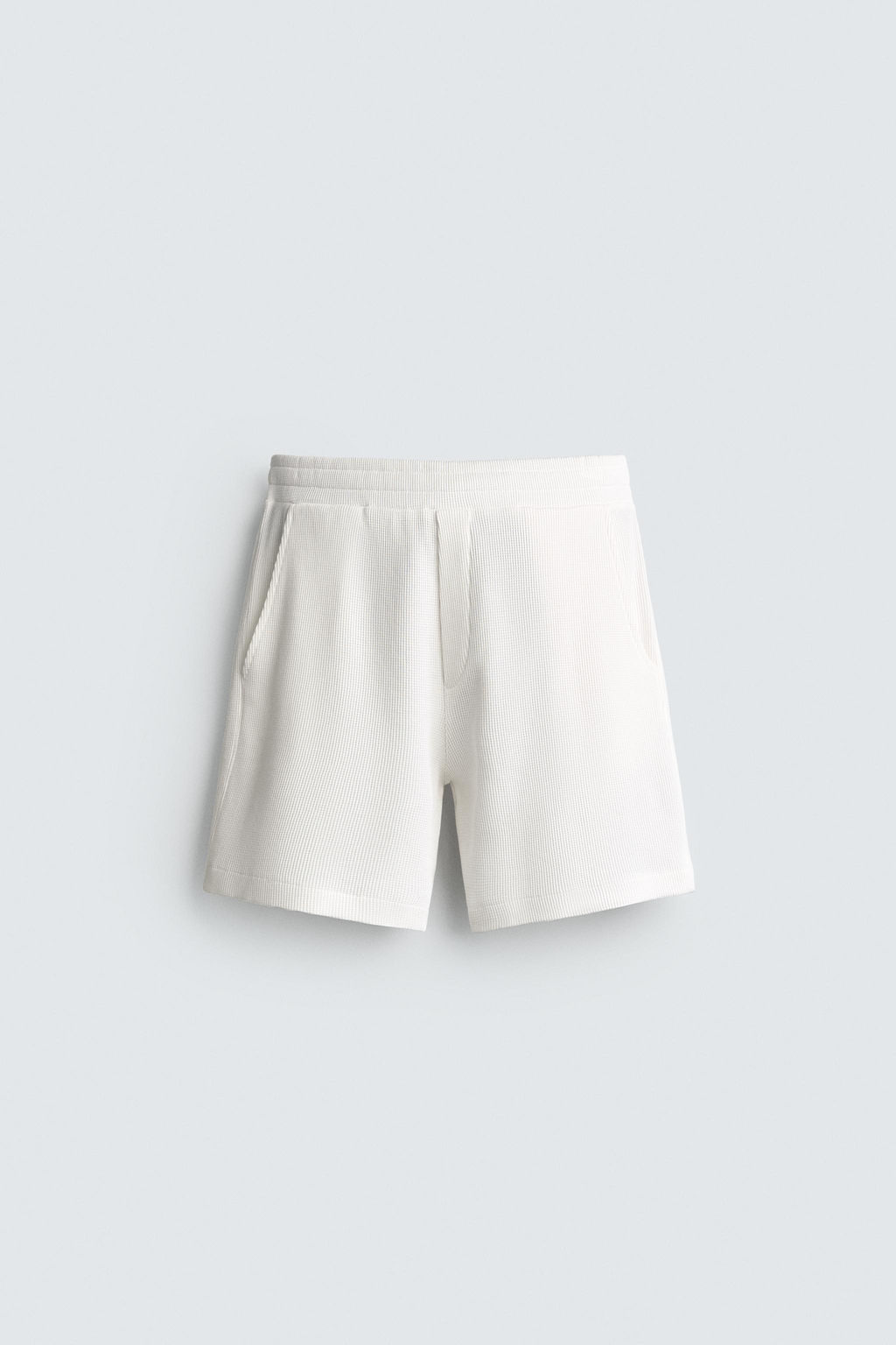 BERMUDA JOGGER ESTRUCTURA WAFFLE / Blanco roto - Zara фото 6