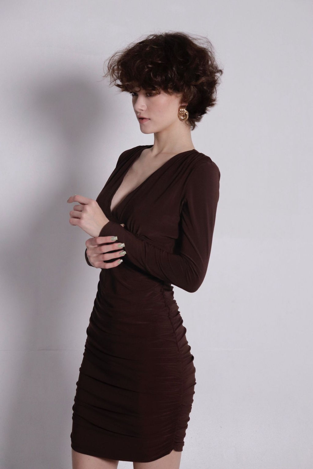 Мини-платье шоколадное - Martichelli фото 5