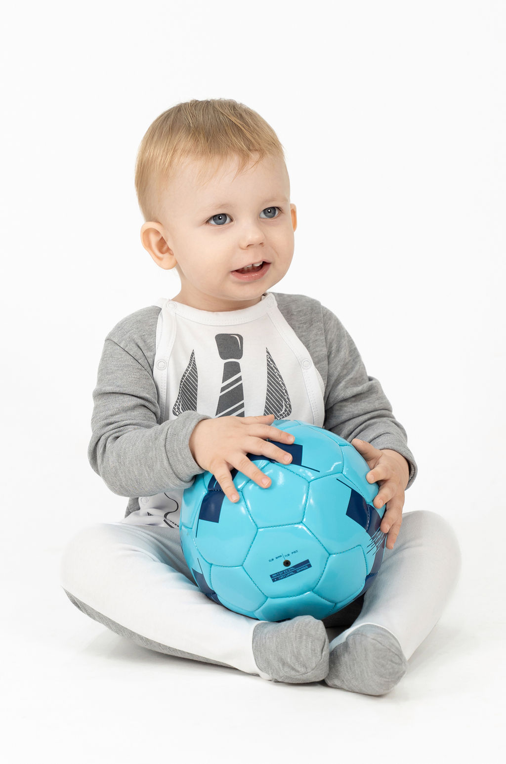 Комбинезон ясельный серыйбелый с галстуком