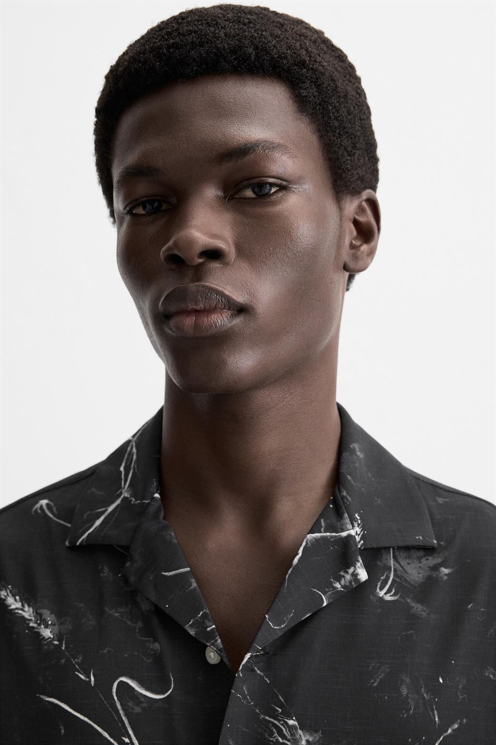 ABSTRACT PRINT STRETCH SHIRT - Zara фото 5