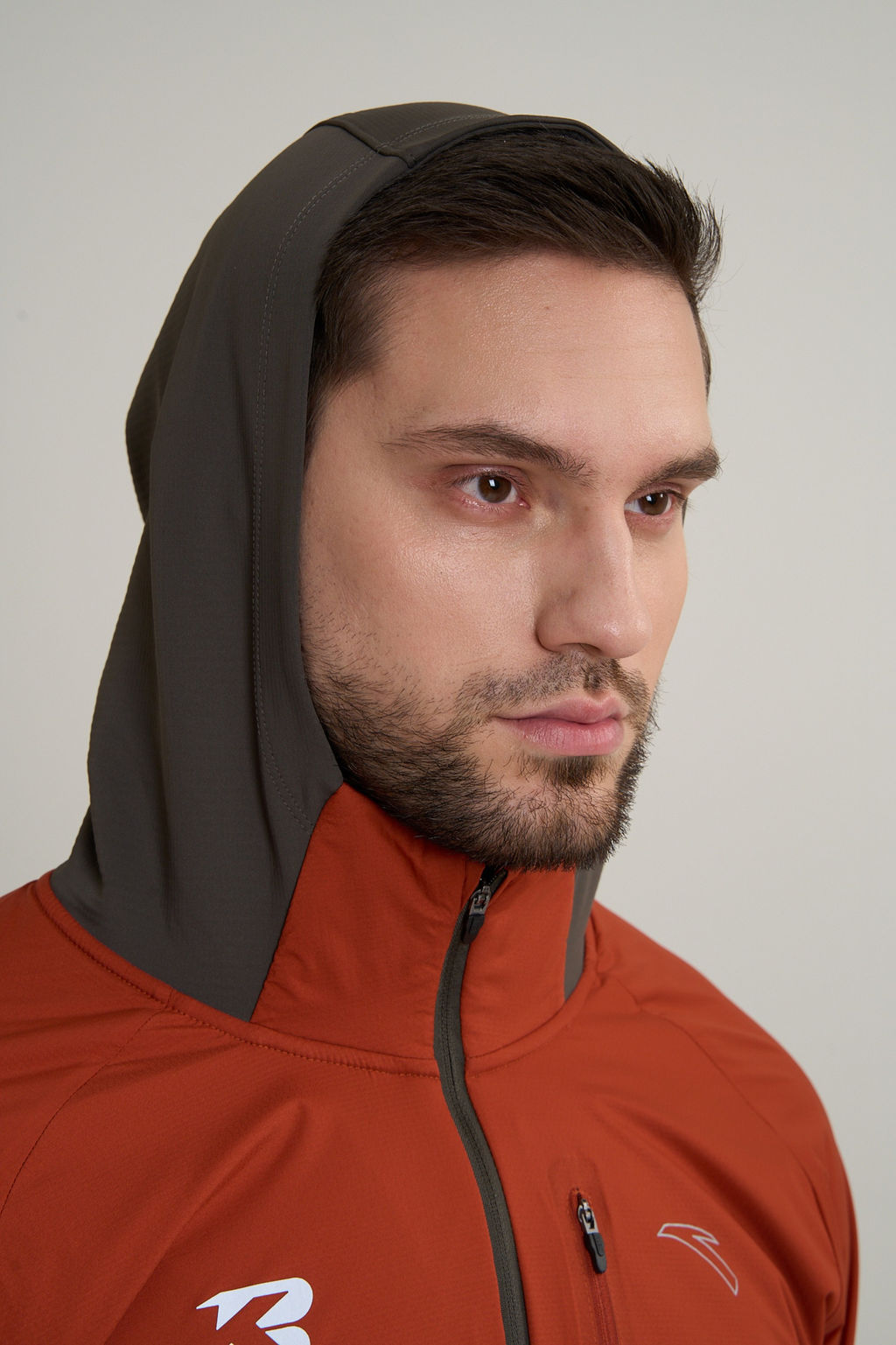 Куртка софтшелл Оранжевый ANTA RUNNING Knit Track Top фото 7