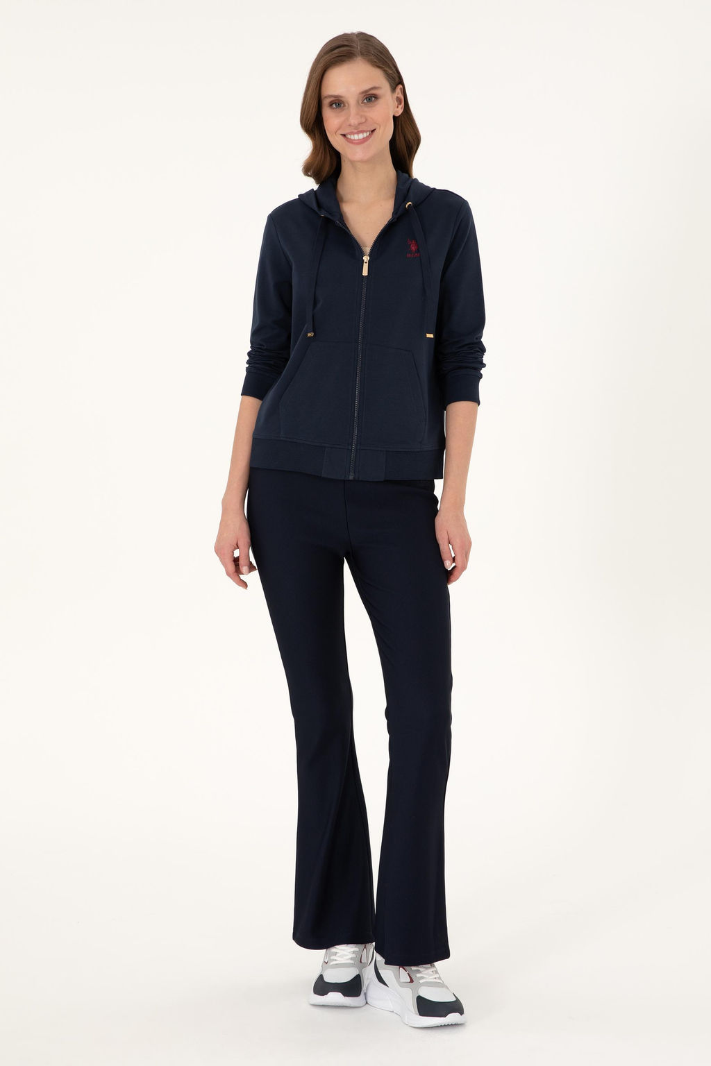 Женская темно-синяя толстовка с капюшоном Неожиданная скидка в корзине - U.s. polo assn фото 4