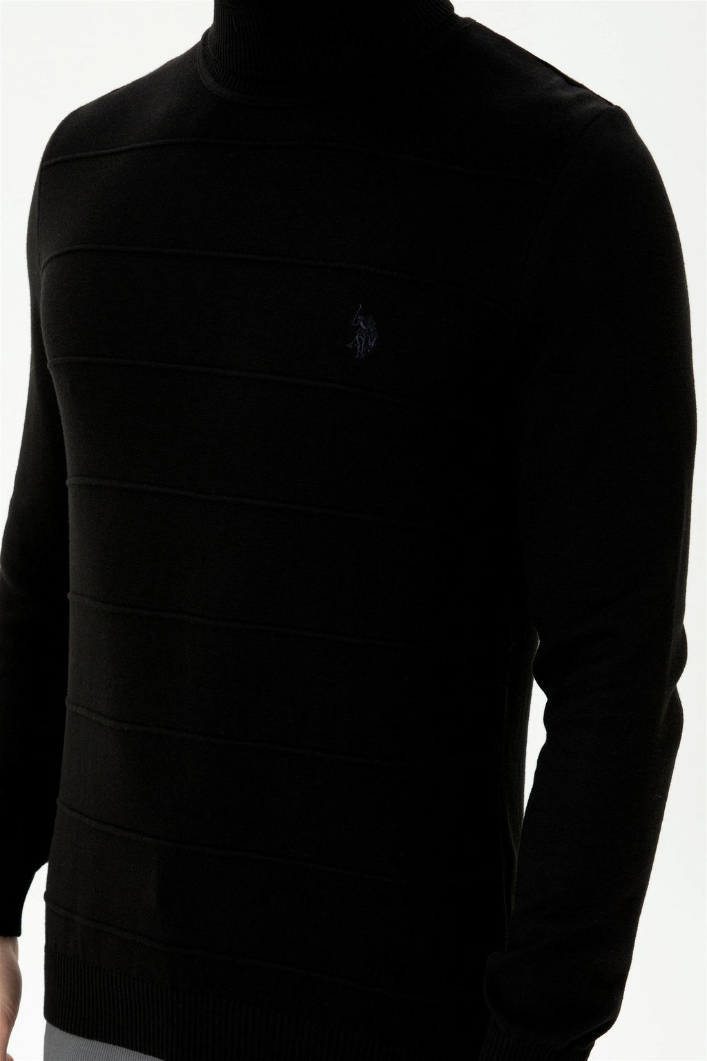 U. S. Polo Assn Мужской черный свитер - U.s. polo assn фото 11