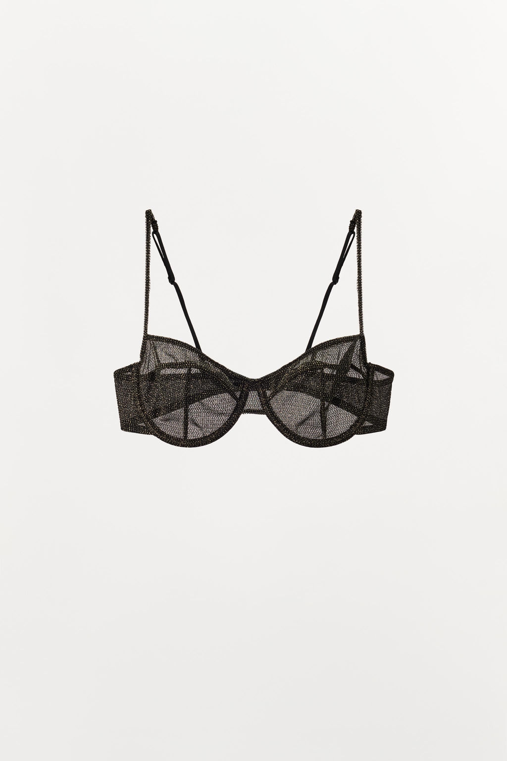 METALLIC THREAD UNDERWIRED BRA - Zara фото 5