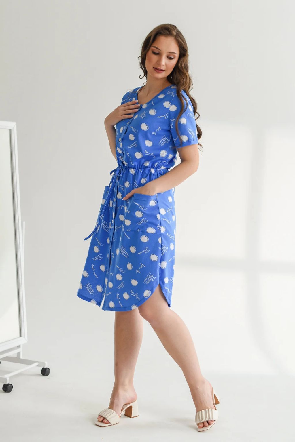 Ликвидация остатков склада! 100% хлопок. Халат  Горох - Оптима фото 2