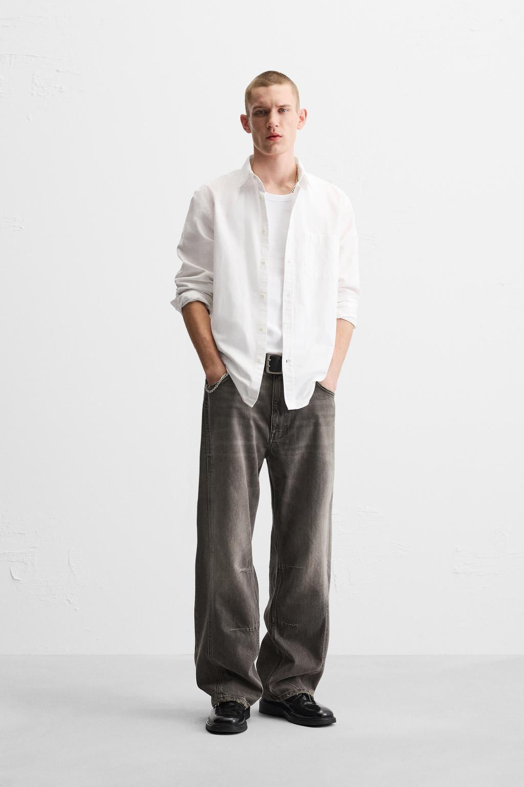 BAGGY JEANS WITH SEAM DETAIL - Zara фото 10