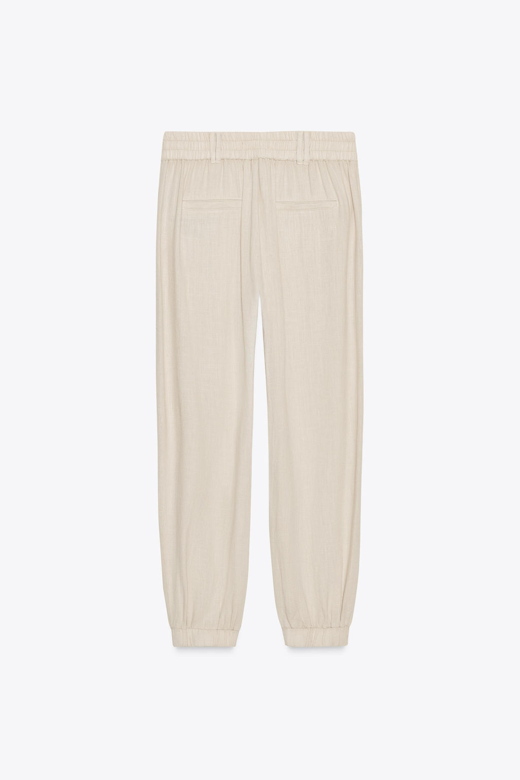 LINEN BLEND JOGGER TROUSERS - Zara фото 13