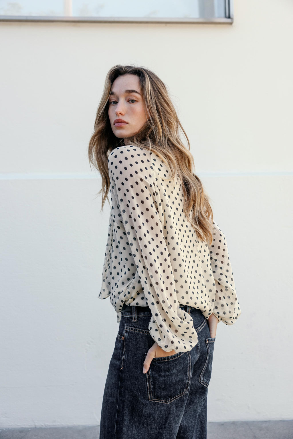 POLKA DOT PRINT BLOUSE - Zara фото 4