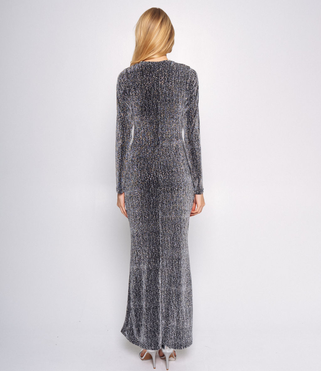 Платье #КТ8080 (2), серебристый - Dommod фото 4