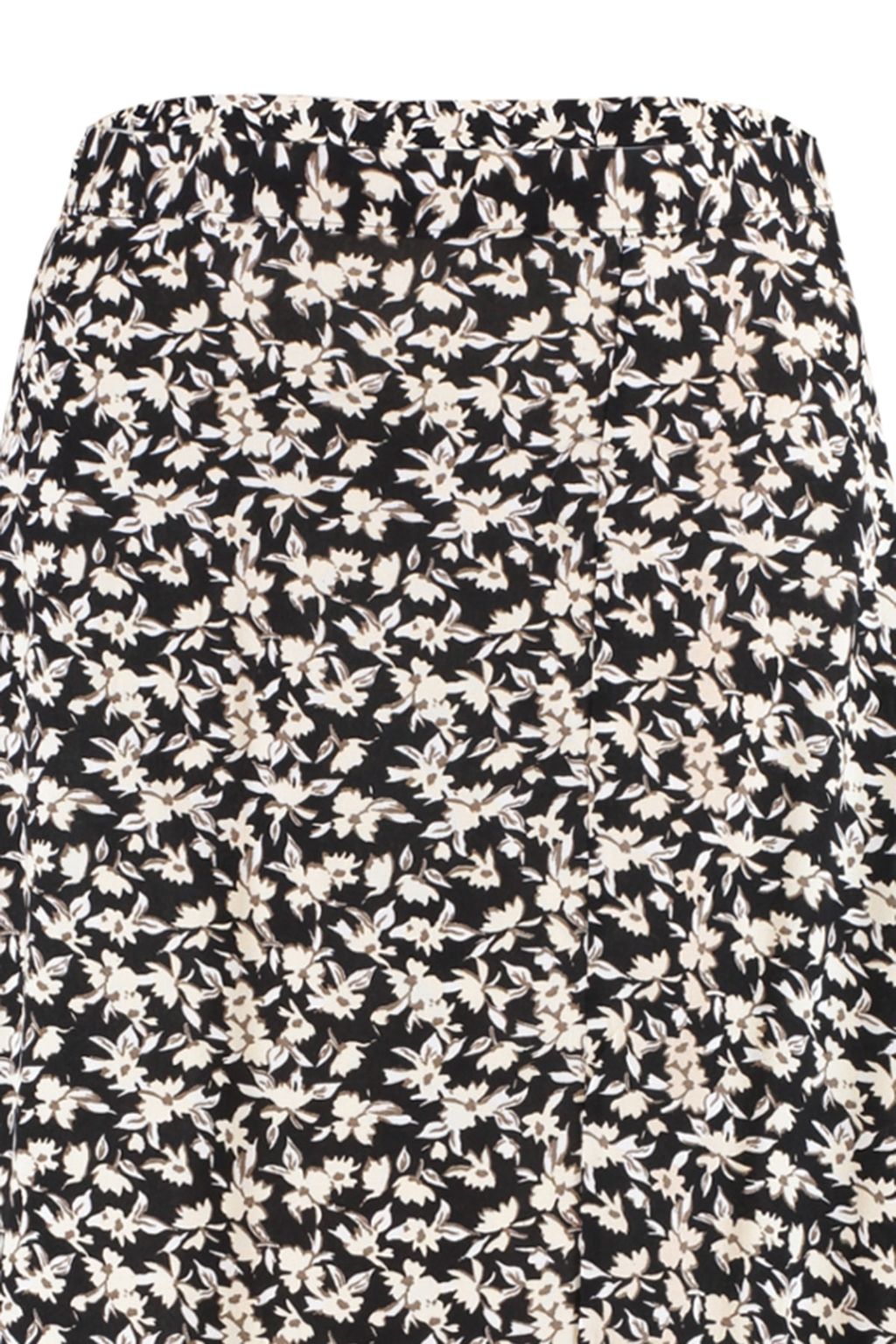 Siyah Y?rtmac Detayl? Cicek Desenli Viskon Kumasl? Midi Dokuma Etek TWOSS20ET0230