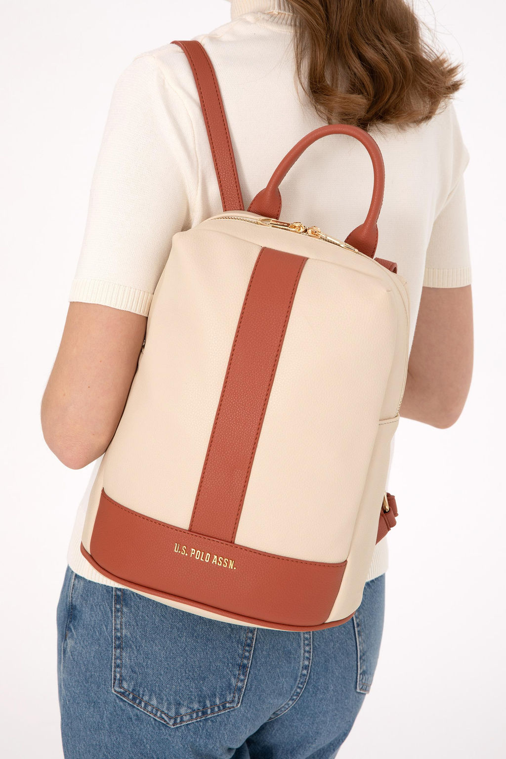 Женский бежевый рюкзак Неожиданная скидка в корзине - U.s. polo assn фото 2