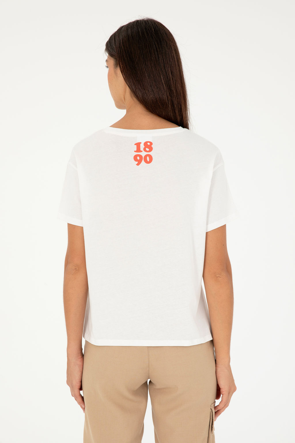 Футболка U.S. Polo Assn женская экрю хлопок  фото 19