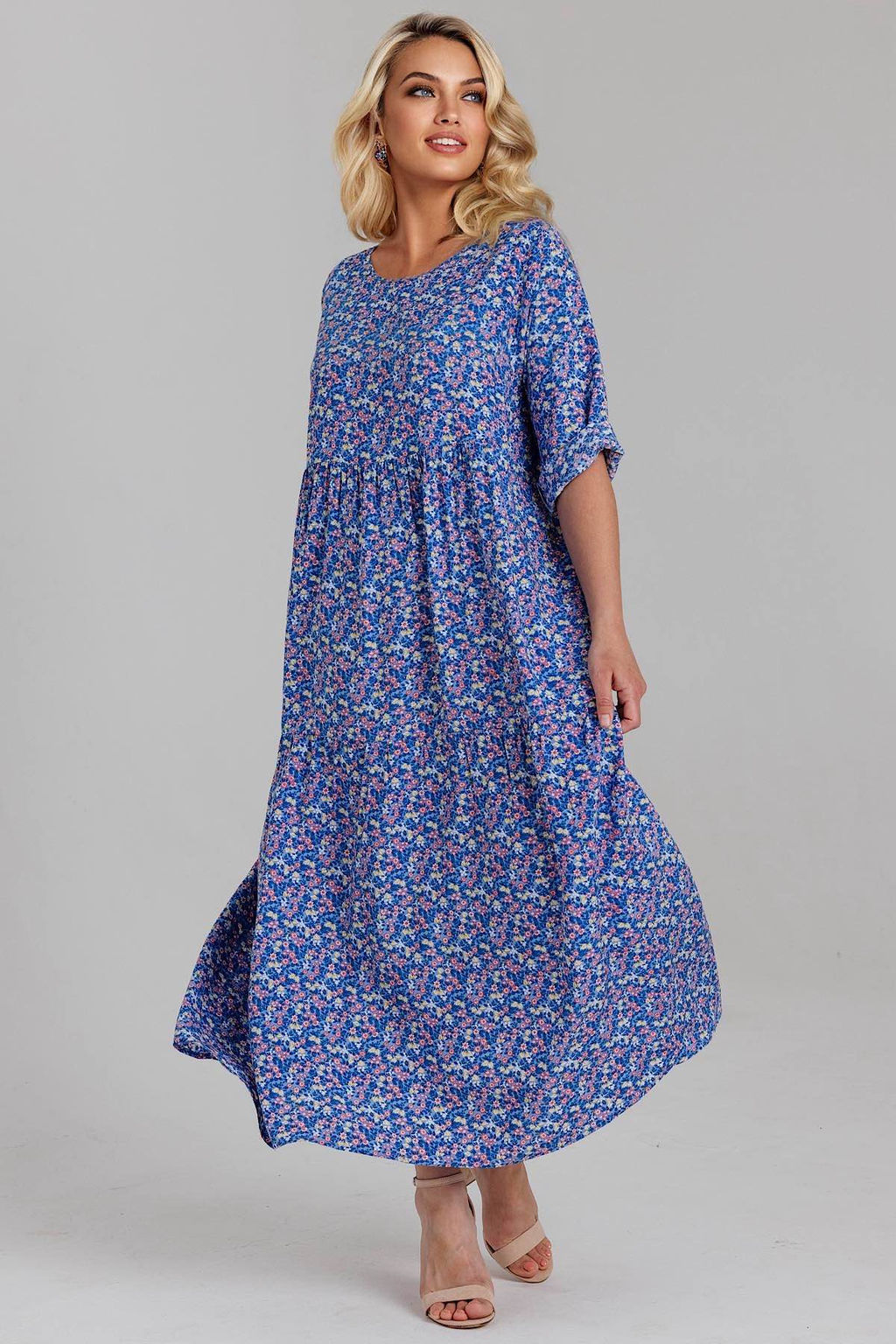 Платье штапель 5872/119/Голубой