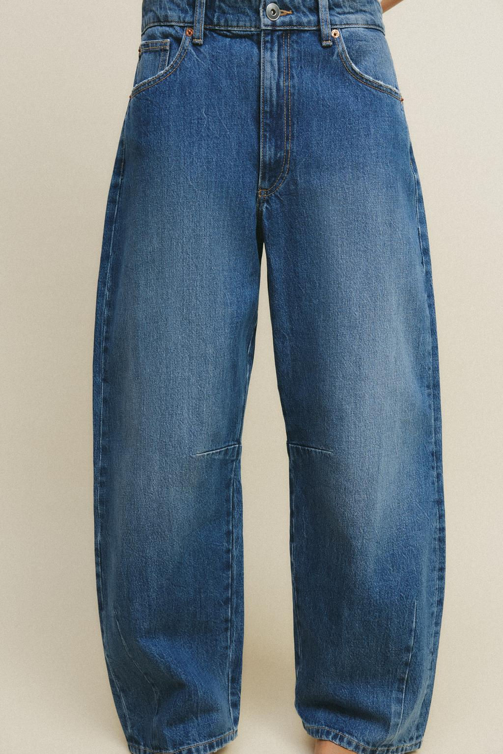 TRF BAGGY BALLOON MID-WAIST JEANS - Zara фото 2