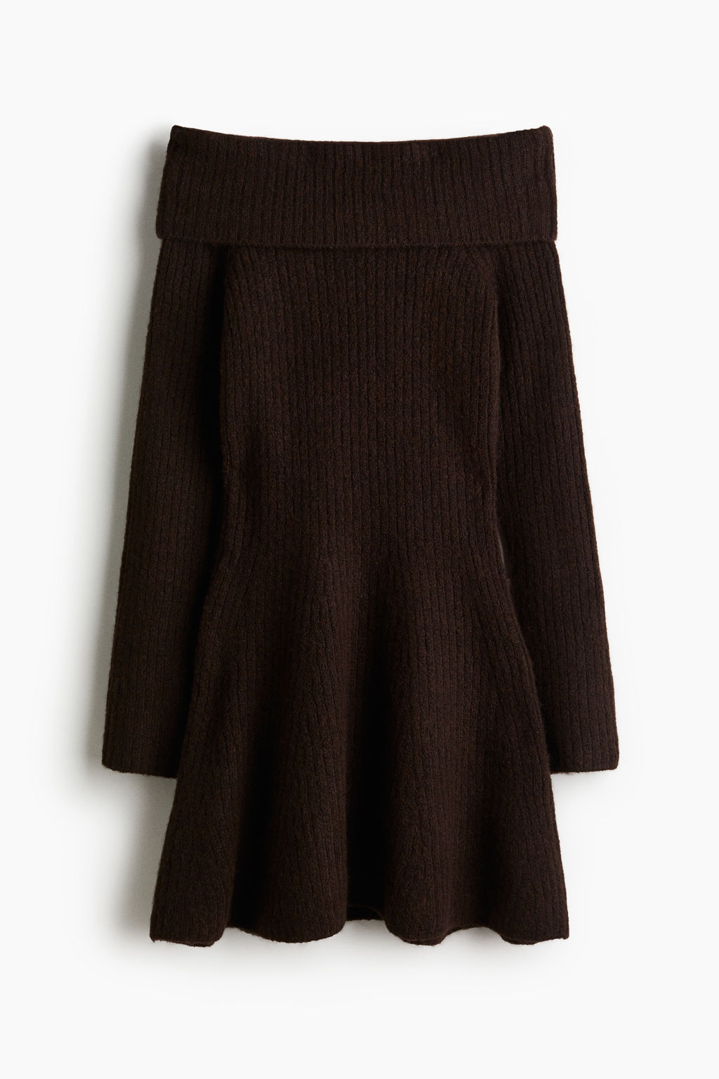 Vestido off-the-shoulder en punto de canal? - H&m фото 2