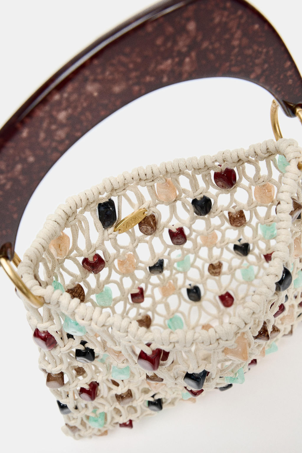 BOLSO SACA ABALORIOS / Beige claro - Zara фото 7