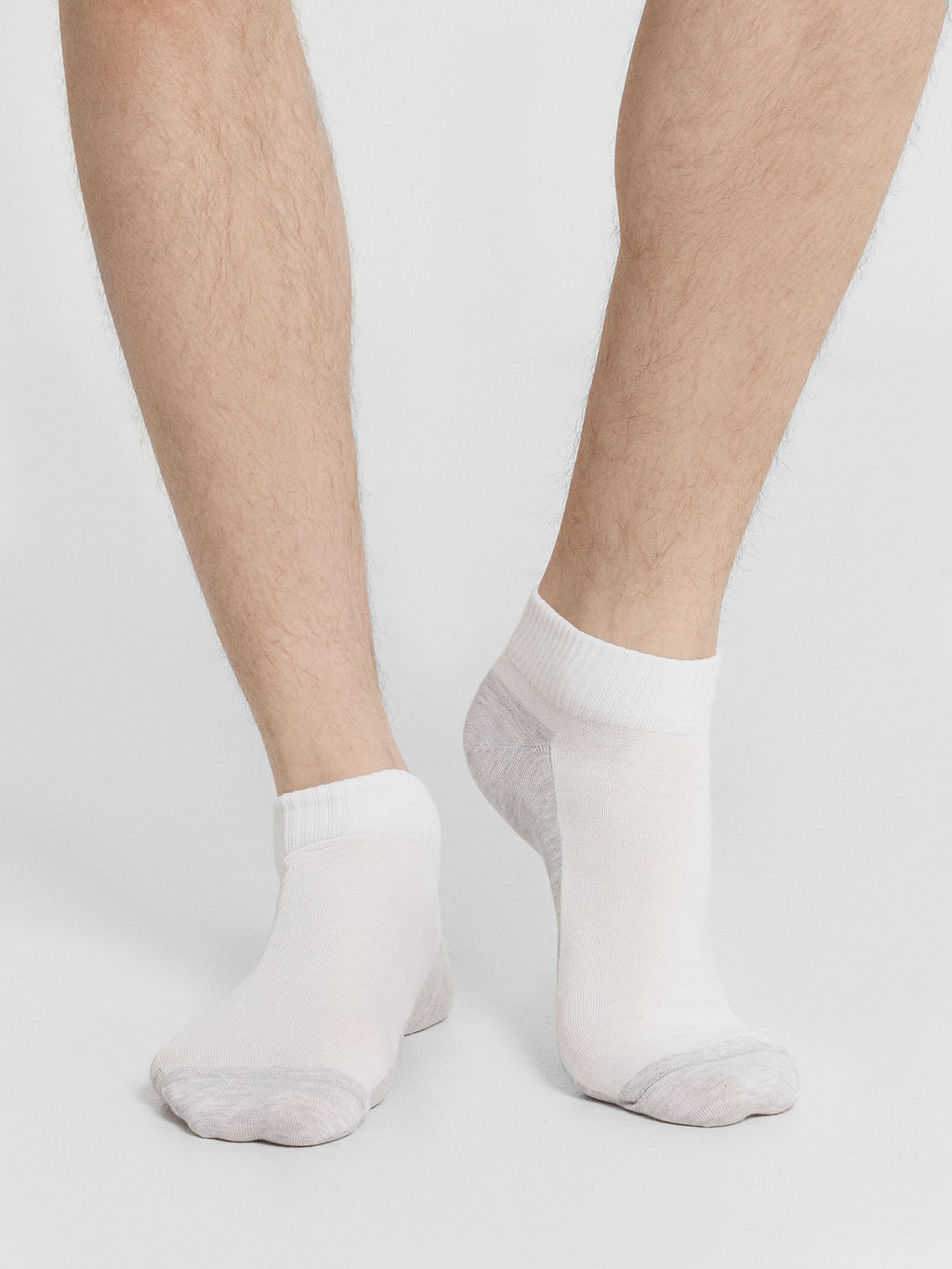Цена за 5 пар! Носки мужские белые с меланжевым следом - Mark formelle фото 2