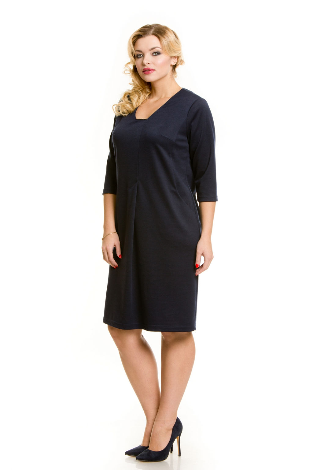 Платье 479-1 темно-синий - Novita фото 3