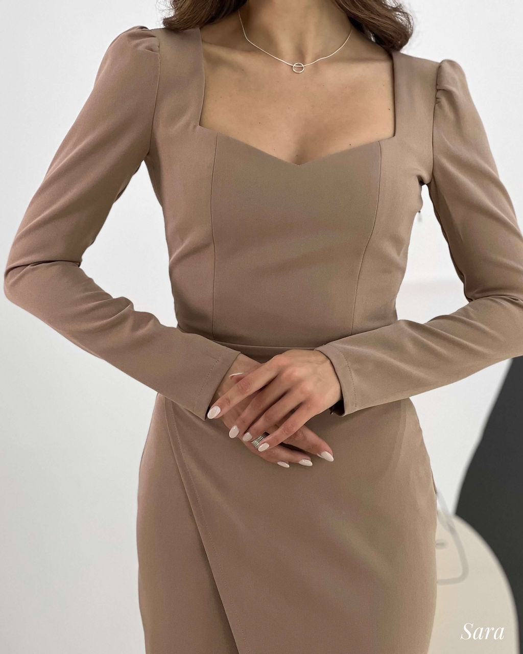 Платье Sara (капучино) - Nadi bordo фото 6