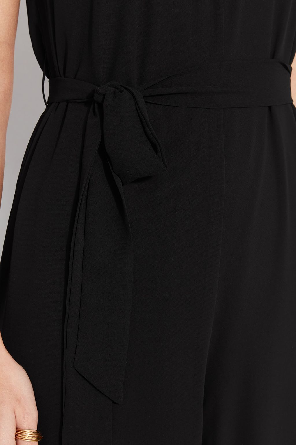 Siyah Kusakl? Maxi Sifon Astarl? Dokuma Tulum TWOSS23TU00093