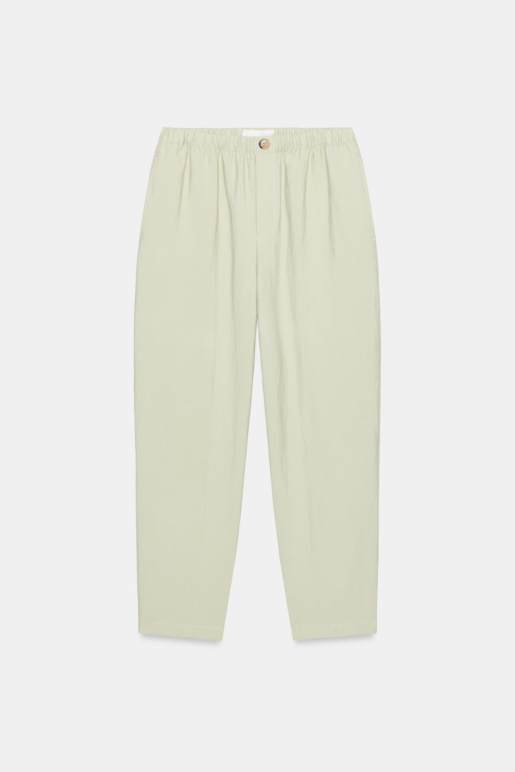 PANTAL?N CARROT CINTURA EL?STICA / Verde agua - Zara фото 7