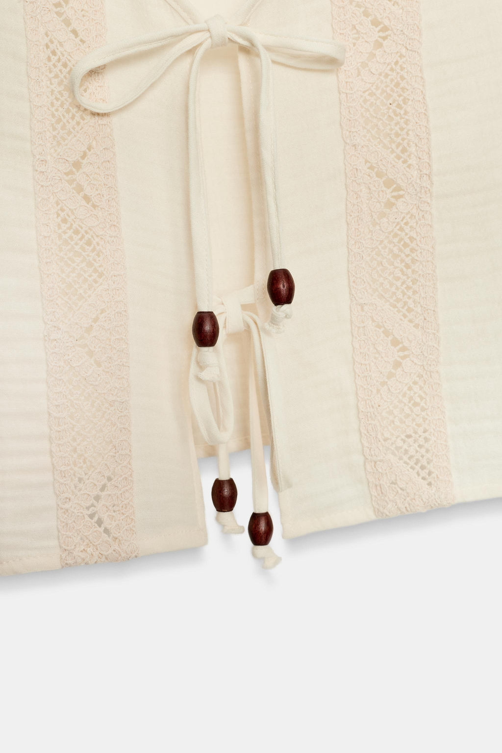 TOP BORDADOS LAZOS / Beige claro - Zara фото 7