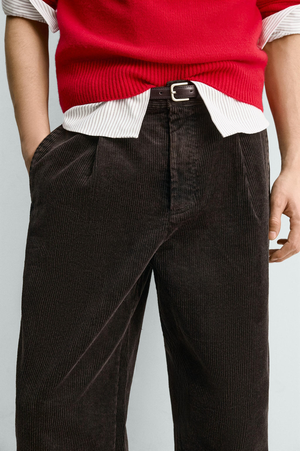 LIMITED EDITION FADED CORDUROY RELAXED FIT TROUSERS - Zara фото 5