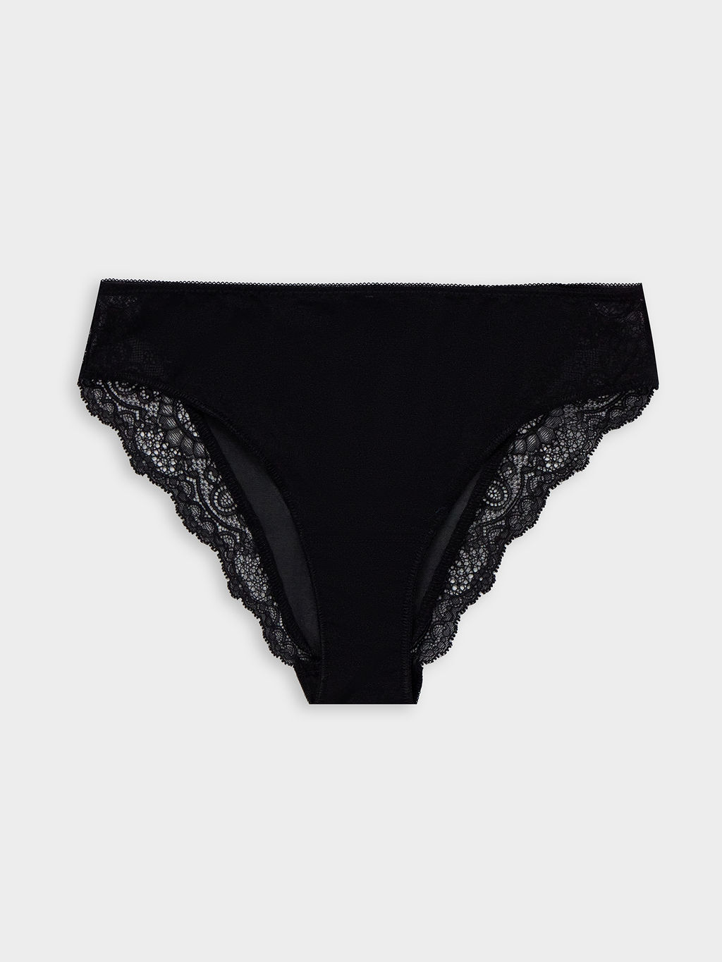 Цена за 2 штуки! Трусы слипы женские черные из сетки с кружевными вставками