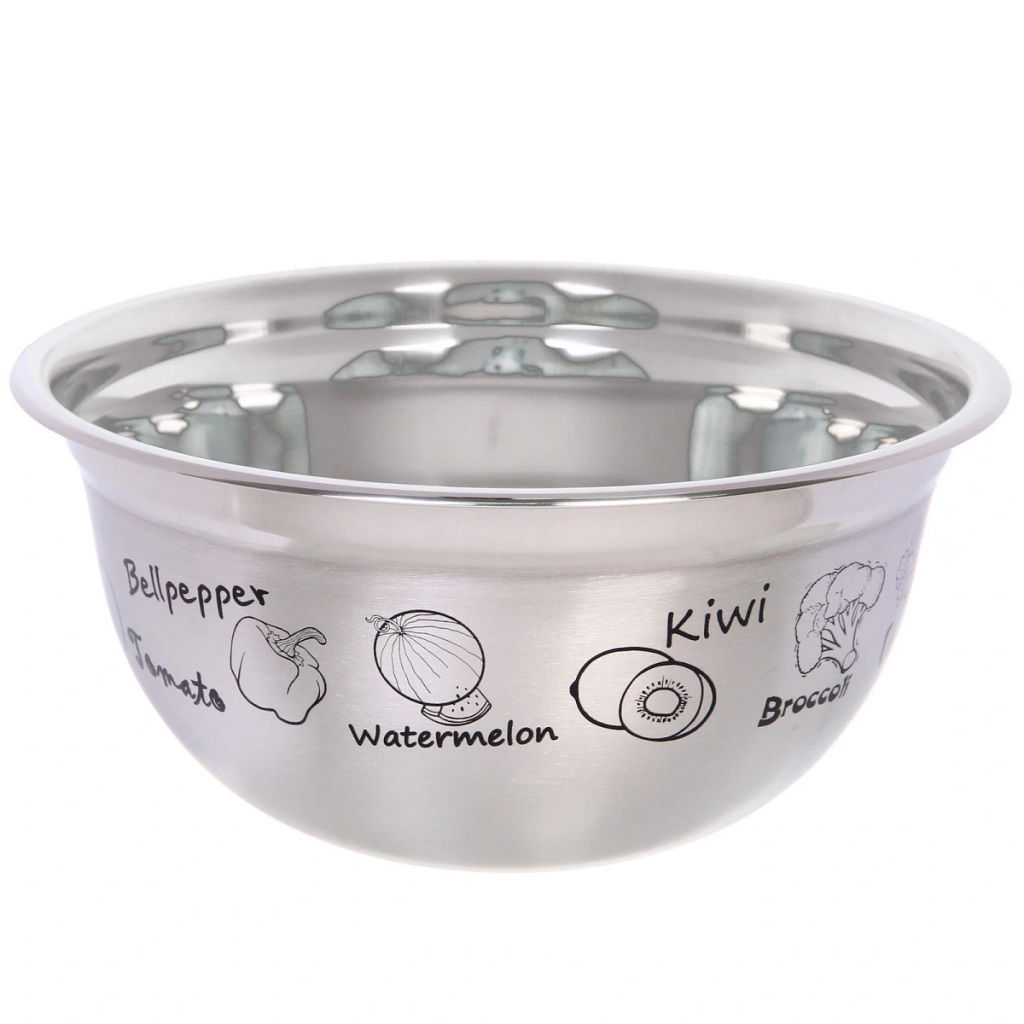 Миска из нержавеющей стали 5л 28*13см с рисунком